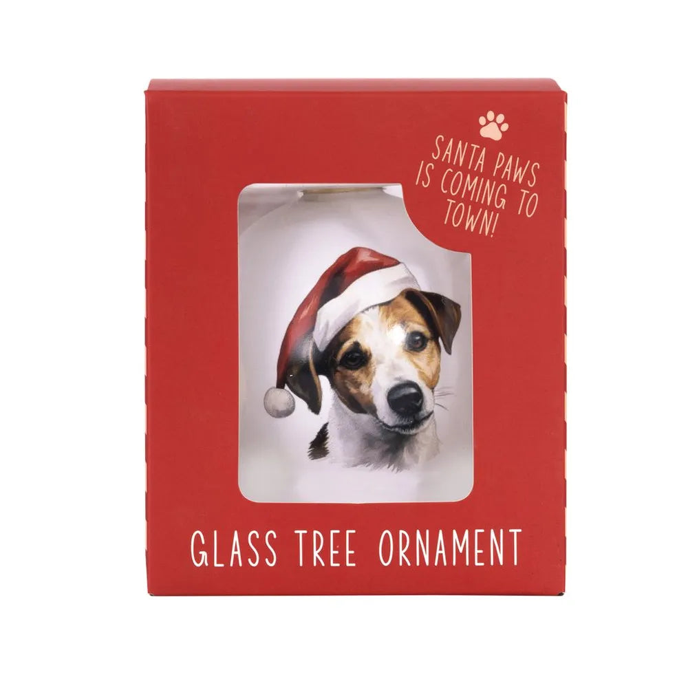 Christmas Jack Russell Round Bauble