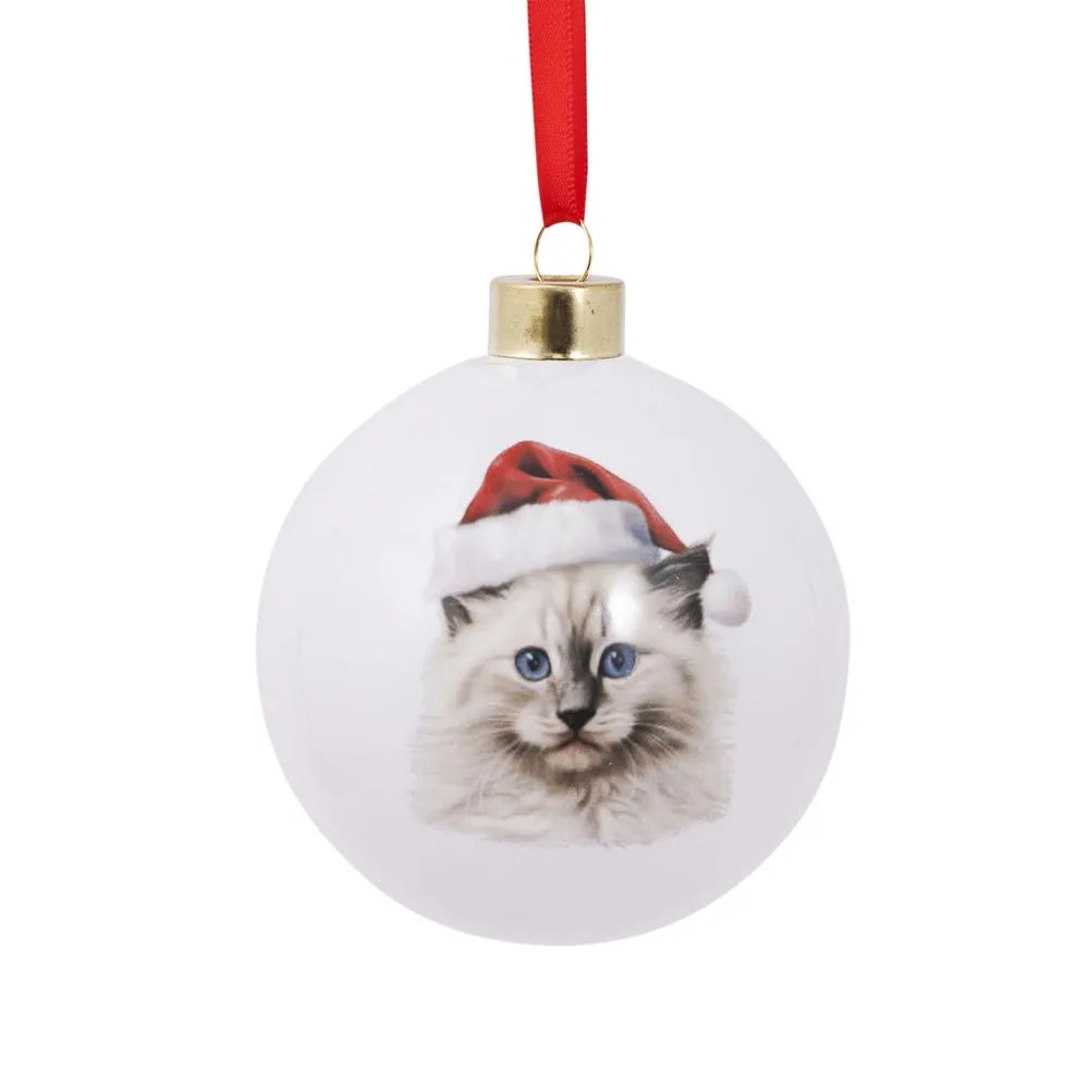 Christmas Cats Round Bauble