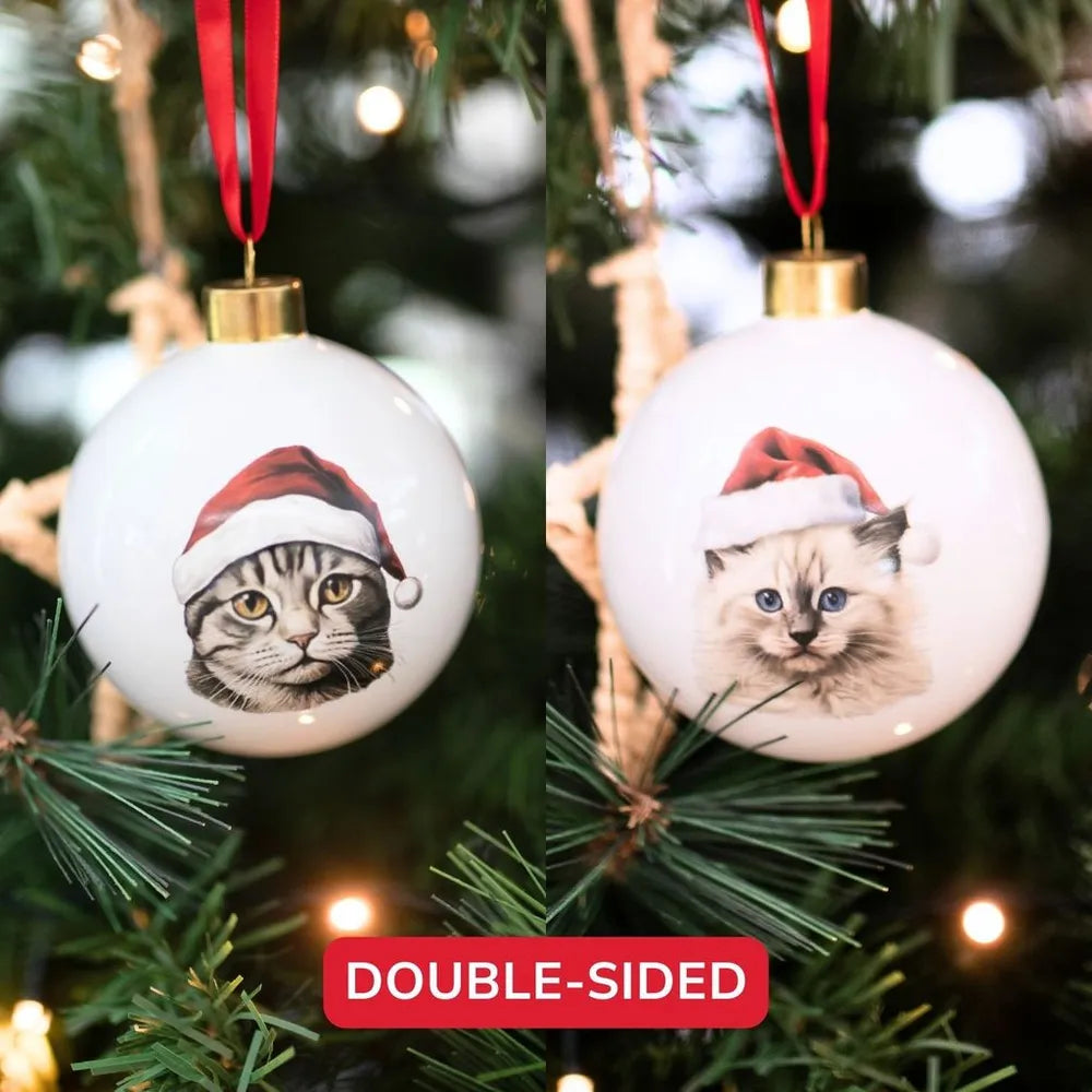 Christmas Cats Round Bauble