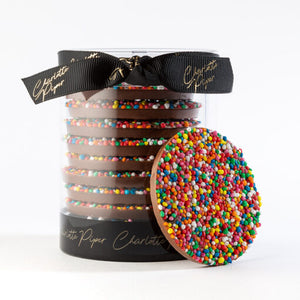 Milk Chocolate Sprinkle Discs