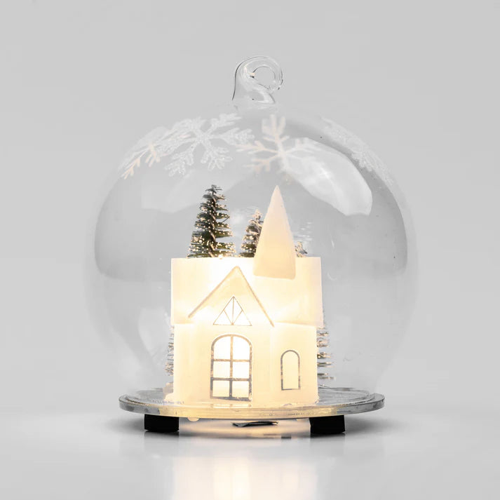 10cm Church Twinkle Globe