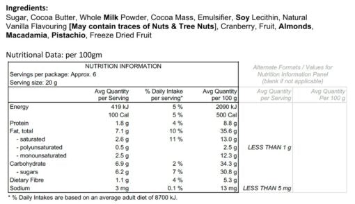 Milk Choc Mendiant Fruit & Nuts