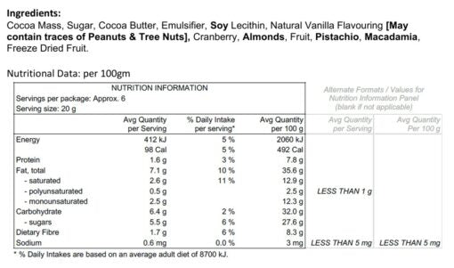 Dark Choc Mendiant Fruit & Nuts