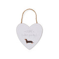 Curious Dog Home Heart Plaque