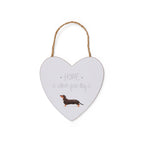 Curious Dog Home Heart Plaque