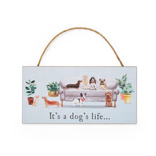 Load image into Gallery viewer, Curious Dogs Dog Life Ractangular Plaque