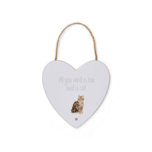 Load image into Gallery viewer, Curious Cats Love Heart Plaque