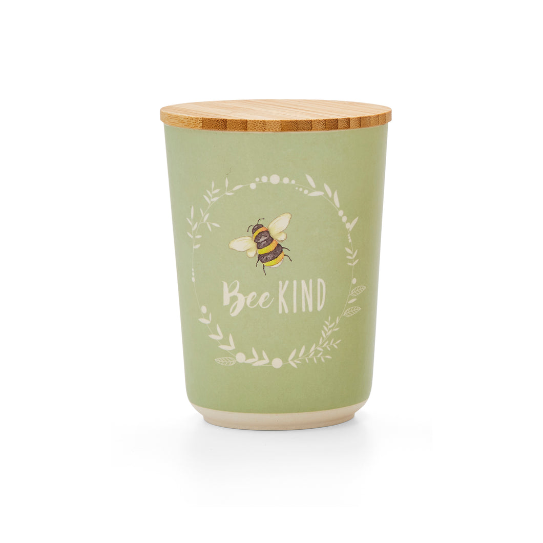 Bumble Bee Bamboo Canister Sage