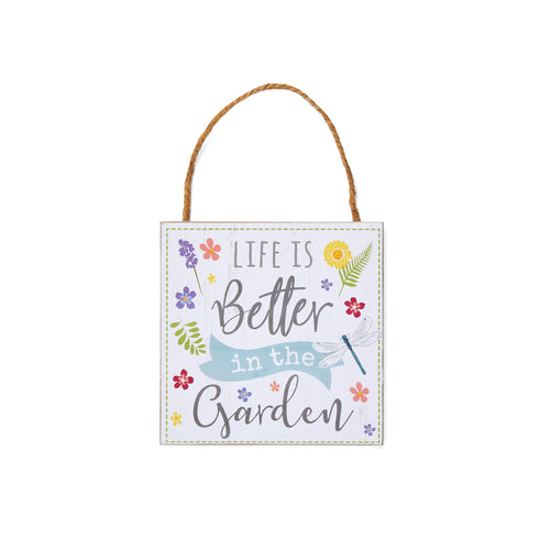 English Meadow Life is Better Sqaure Plaque