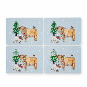 Christmas on the Farm Set of 4 Placemats