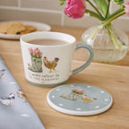 Hen House Lane Conical Mug & Coaster Set