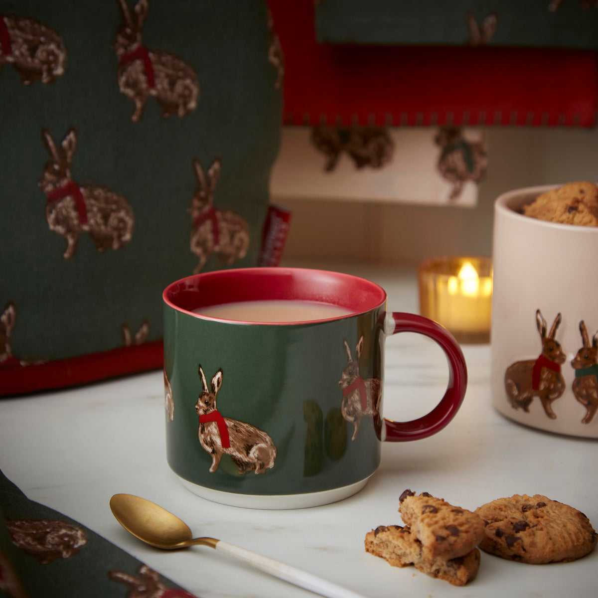 Heritage Hare Stacking Mug 1 Green