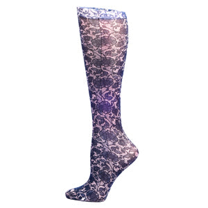 Navy Lace Trouser Sock