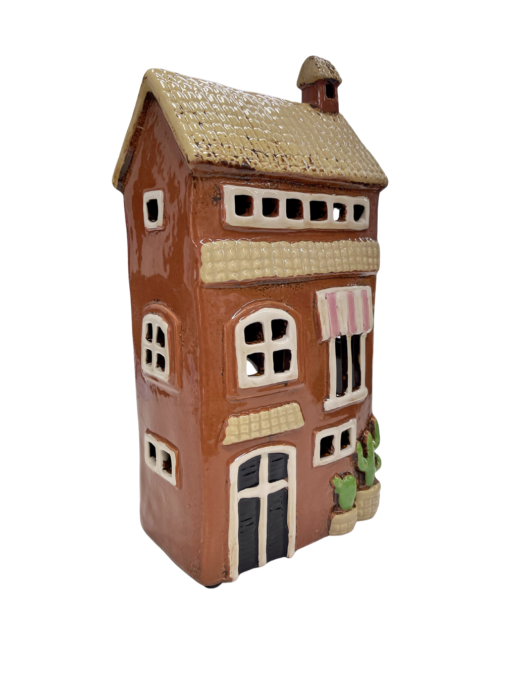 Brown Cactus House Tealight 032