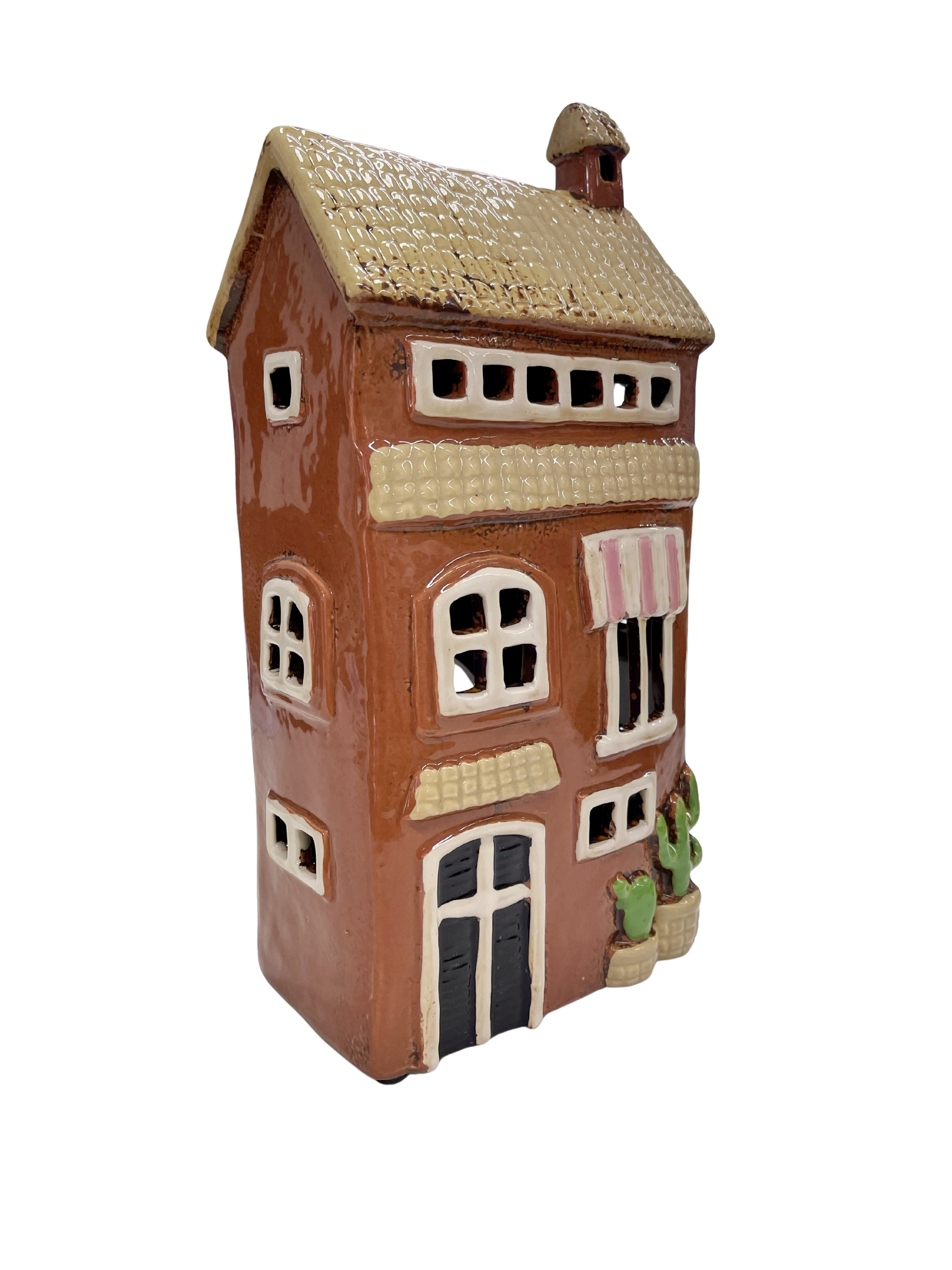 Brown Cactus House Tealight 032