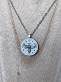 Vintage Watchface Pendant NZ Coin Silver Bee