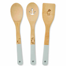 Load image into Gallery viewer, Coastal Birds Set of 3 Bamboo Utensils