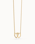 Connected Hearts 18K Gold Plated Necklace