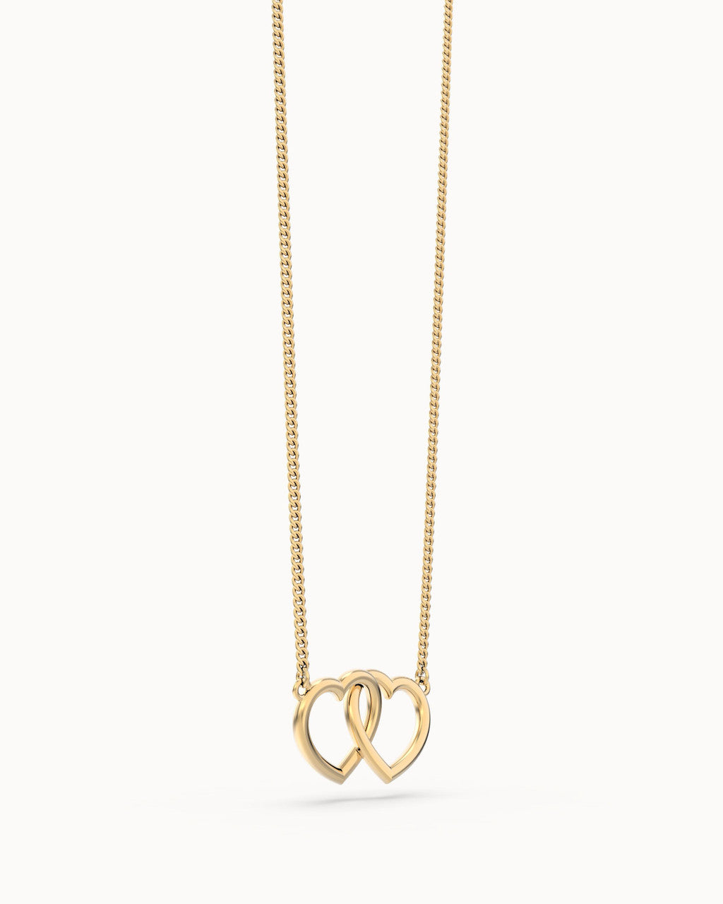Connected Hearts 18K Gold Plated Necklace