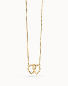 Connected Hearts 18K Gold Plated Necklace