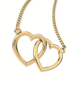 Connected Hearts 18K Gold Plated Necklace