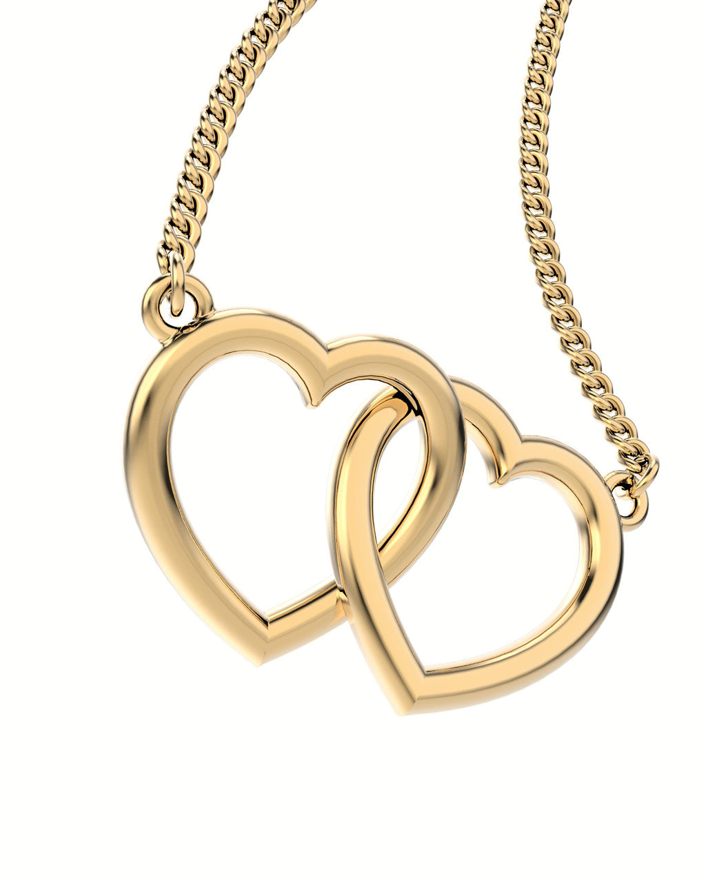 Connected Hearts 18K Gold Plated Necklace