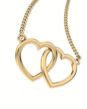 Load image into Gallery viewer, Connected Hearts 18K Gold Plated Necklace