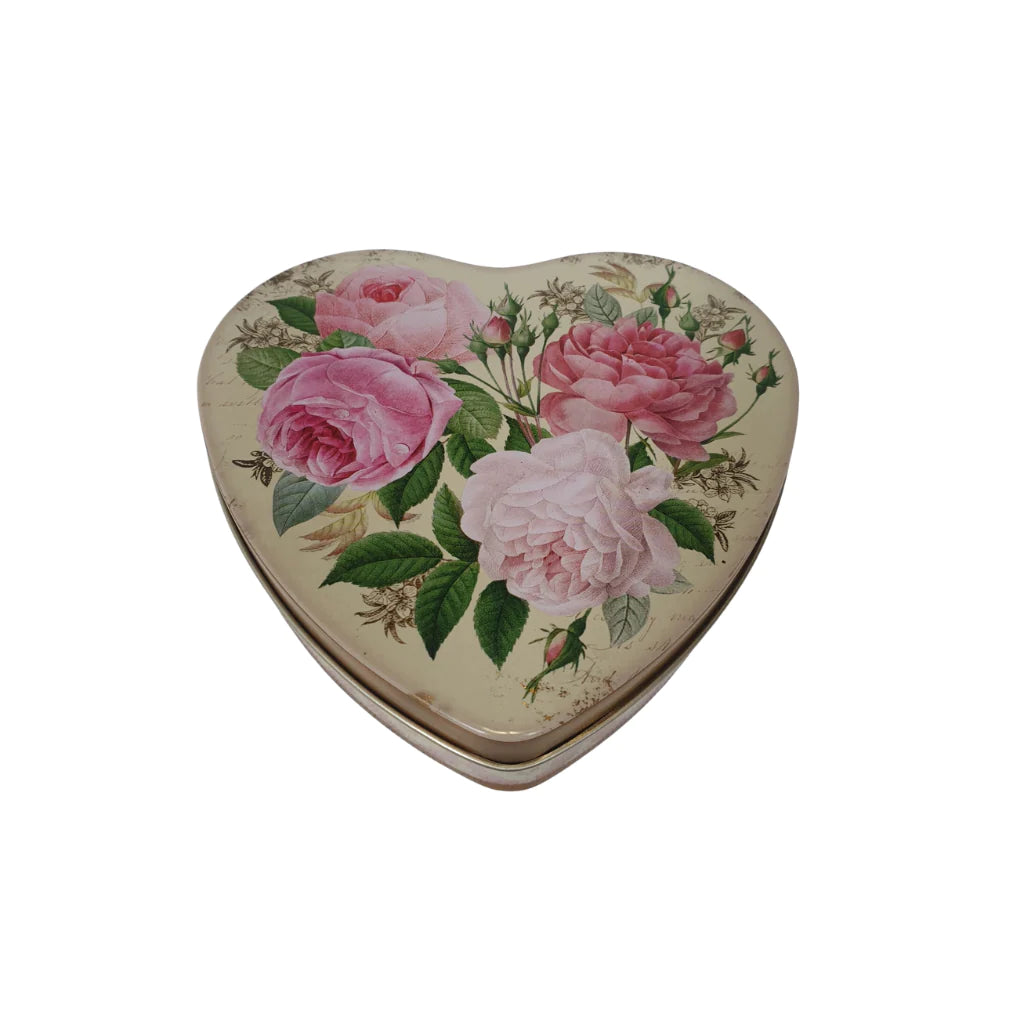 Nostalgia Roses Heart Shaped Tin