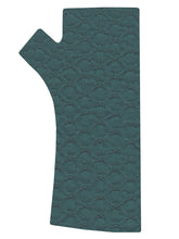 Load image into Gallery viewer, Teal Crosses Knit Merino Fingerless Gloves