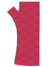 Load image into Gallery viewer, Pink Double Arrow Knit Merino Fingerless Gloves