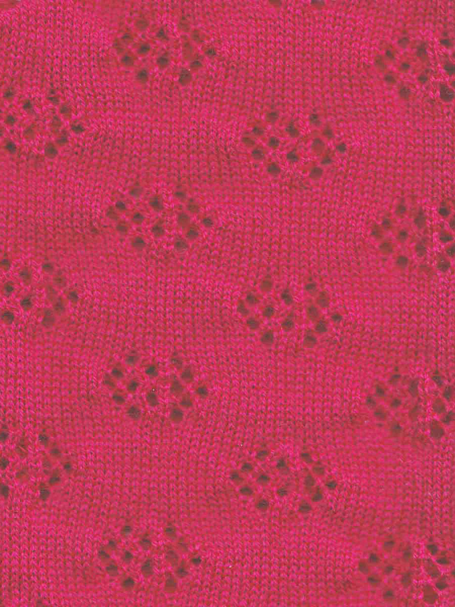 Pink Double Arrow Knit Merino Fingerless Gloves