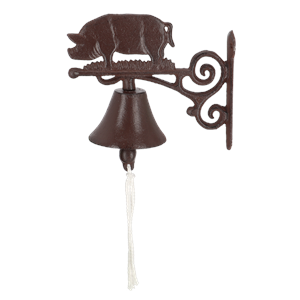 Cast Iron Doorbell Pig