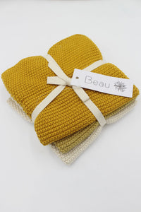 Wash Cloths S/3 Mustard