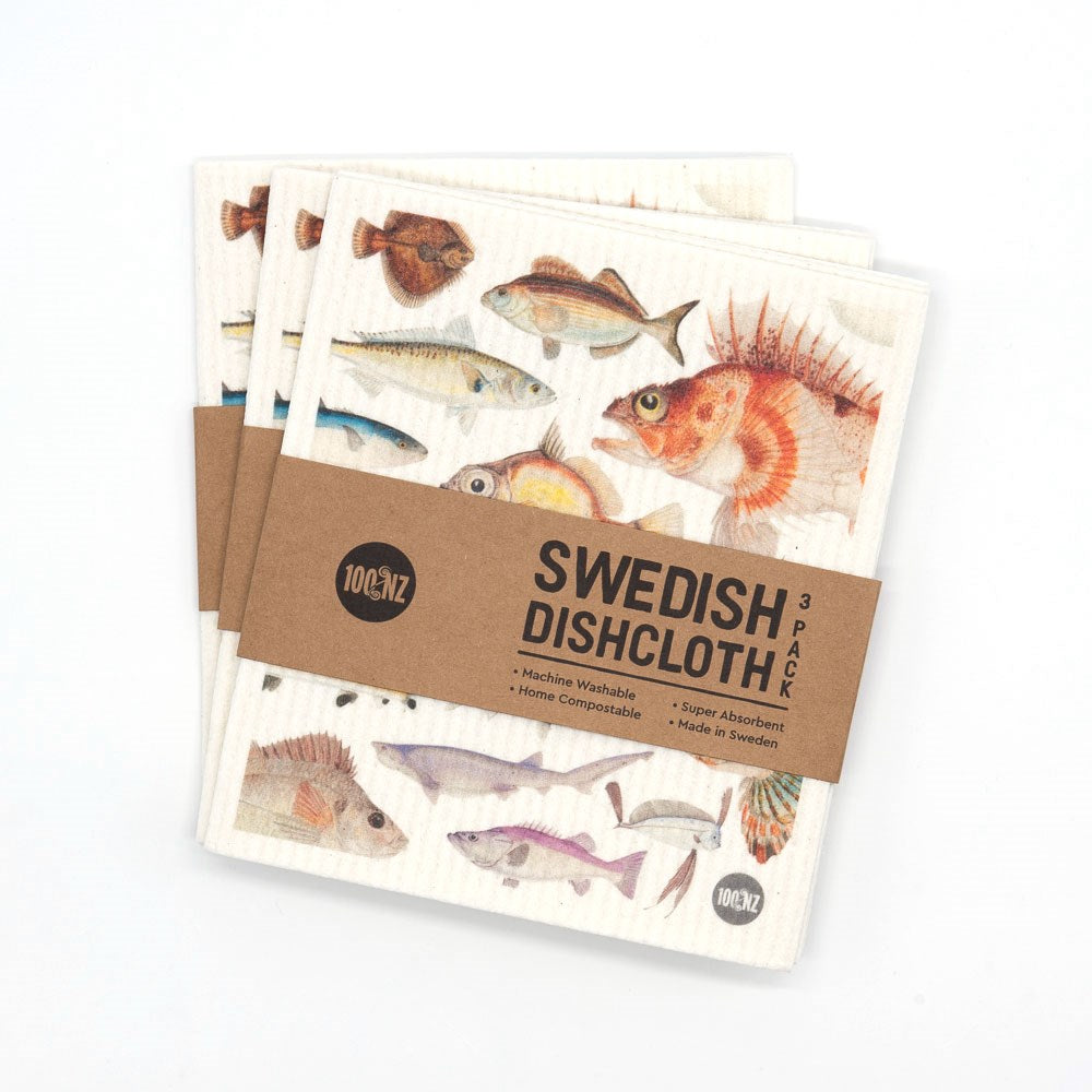Fishes of NZ Swedish Dishcloths