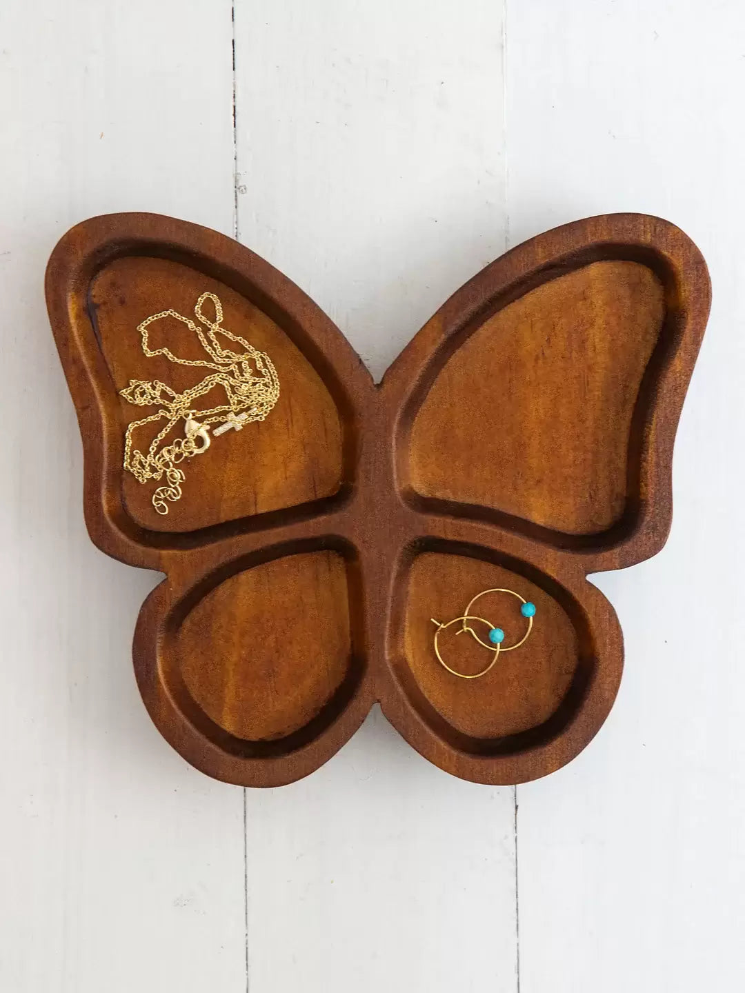 Carved Trinket Dish Butterfly