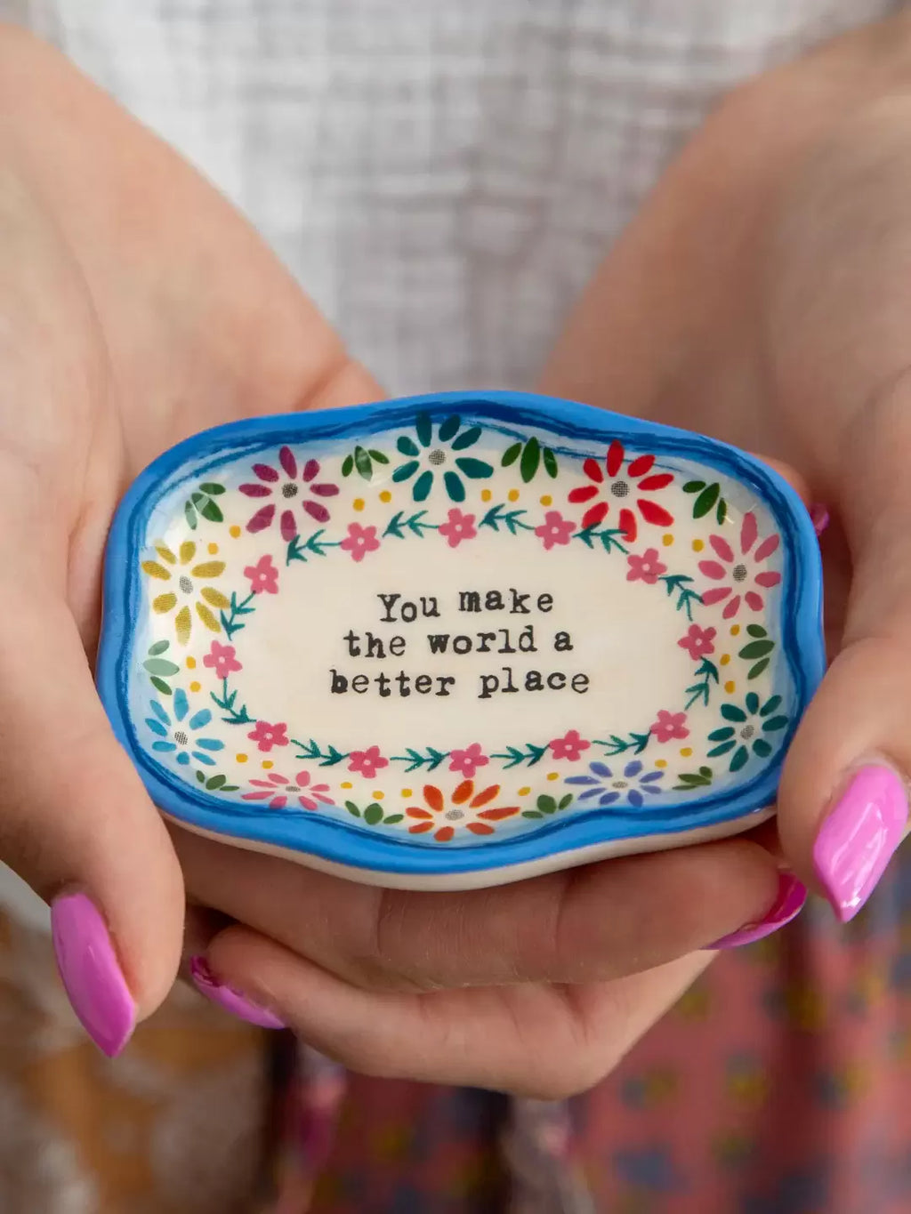 Make The World Better Trinket Dish