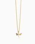 Dragonfly 18k Gold Plated Necklace