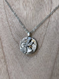 Small Silver Pendant with Dragonfly
