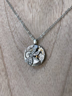 Small Silver Pendant with Dragonfly