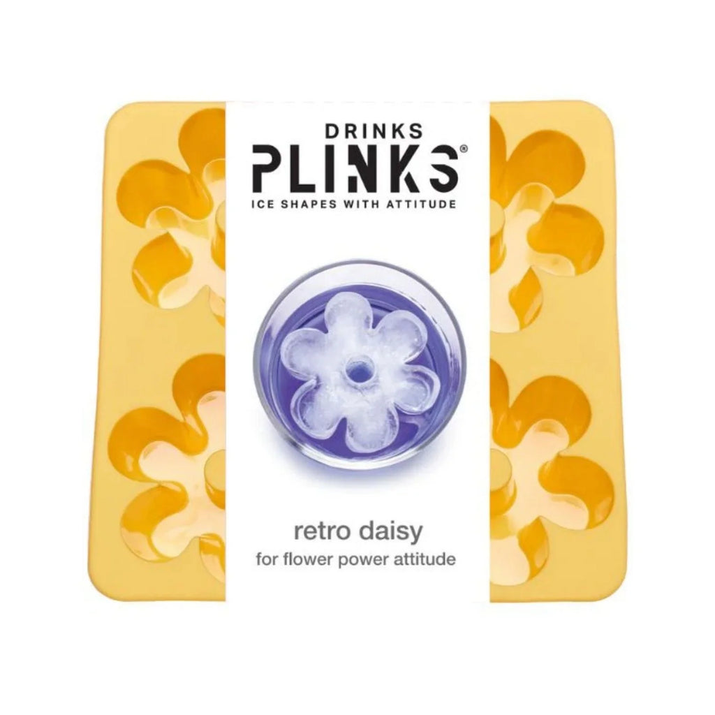 Retro Daisy Ice Cube Tray Yellow