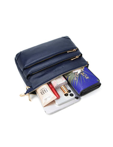 Faith Leather XBody Bag Navy