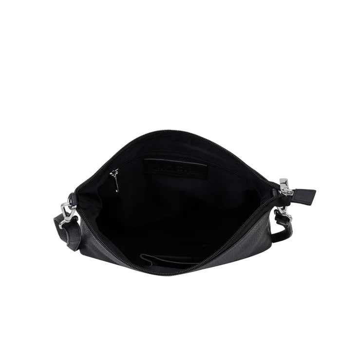 Emma Leather Sling Rambler Bag Black