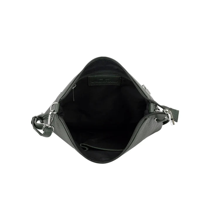 Emma Leather Sling Bag Forest Green