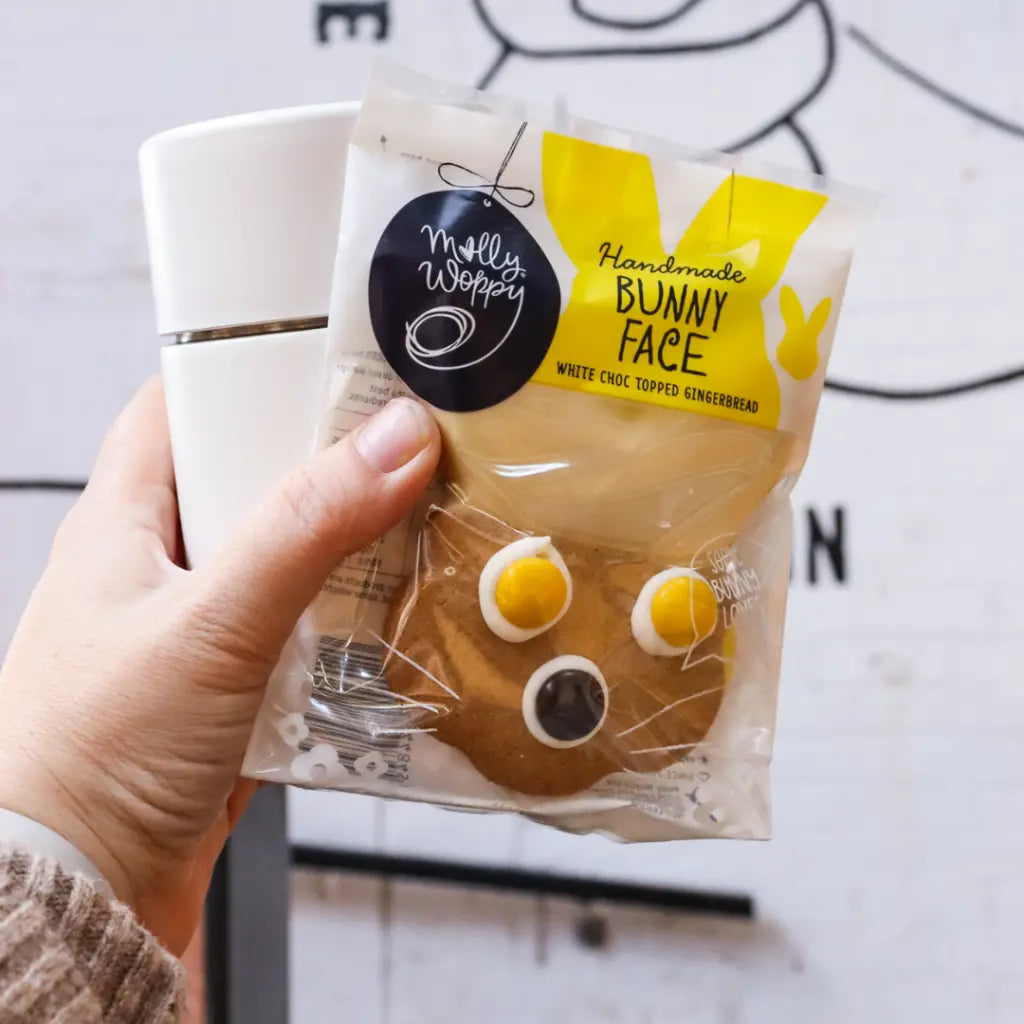 Bunny Face White Topped Gingerbread Cookie