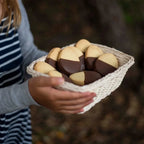 Choc Dipped Shortbread Egg Cookies