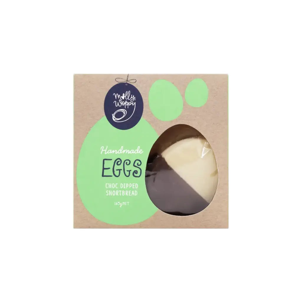 Choc Dipped Shortbread Egg Cookies