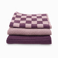 Ecovask Dishcloth 3piece Grape Orchid Chequer