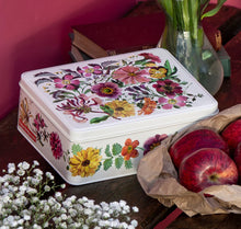 Load image into Gallery viewer, Garden Flowers Deep Rectangle Tin