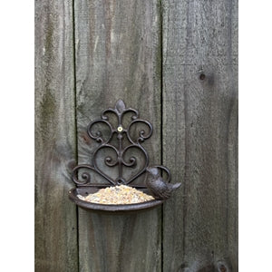 Cast Iron Wall Bird Feeder