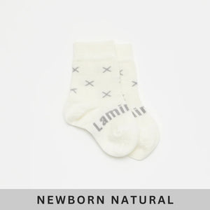 Fox Merino Wool Crew Baby Socks NB-3m